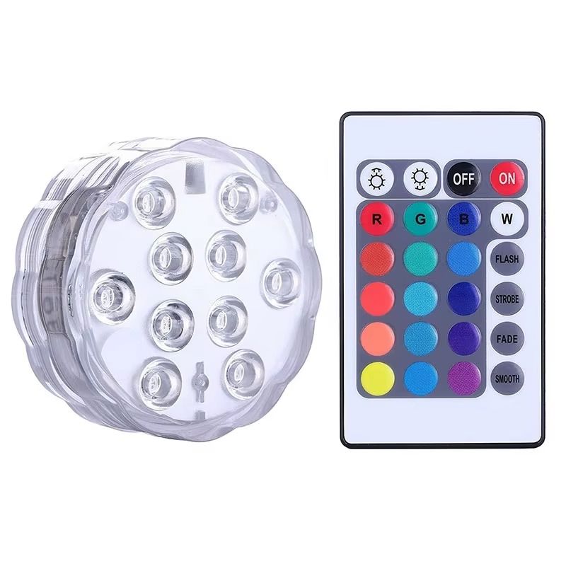 Kit Luminárias RGB para Piscina – Iluminação Sem Fio com Controle Remoto