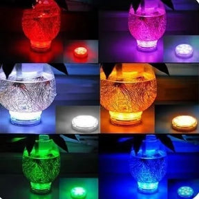 Kit Luminárias RGB para Piscina – Iluminação Sem Fio com Controle Remoto