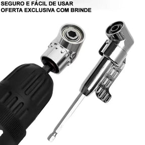 Adaptador Angular PowerMax 105° para Broca e Parafusadeira [COMPRE 1, LEVE 2 + BRINDE]