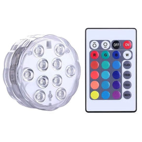 Kit Luminárias RGB para Piscina – Iluminação Sem Fio com Controle Remoto