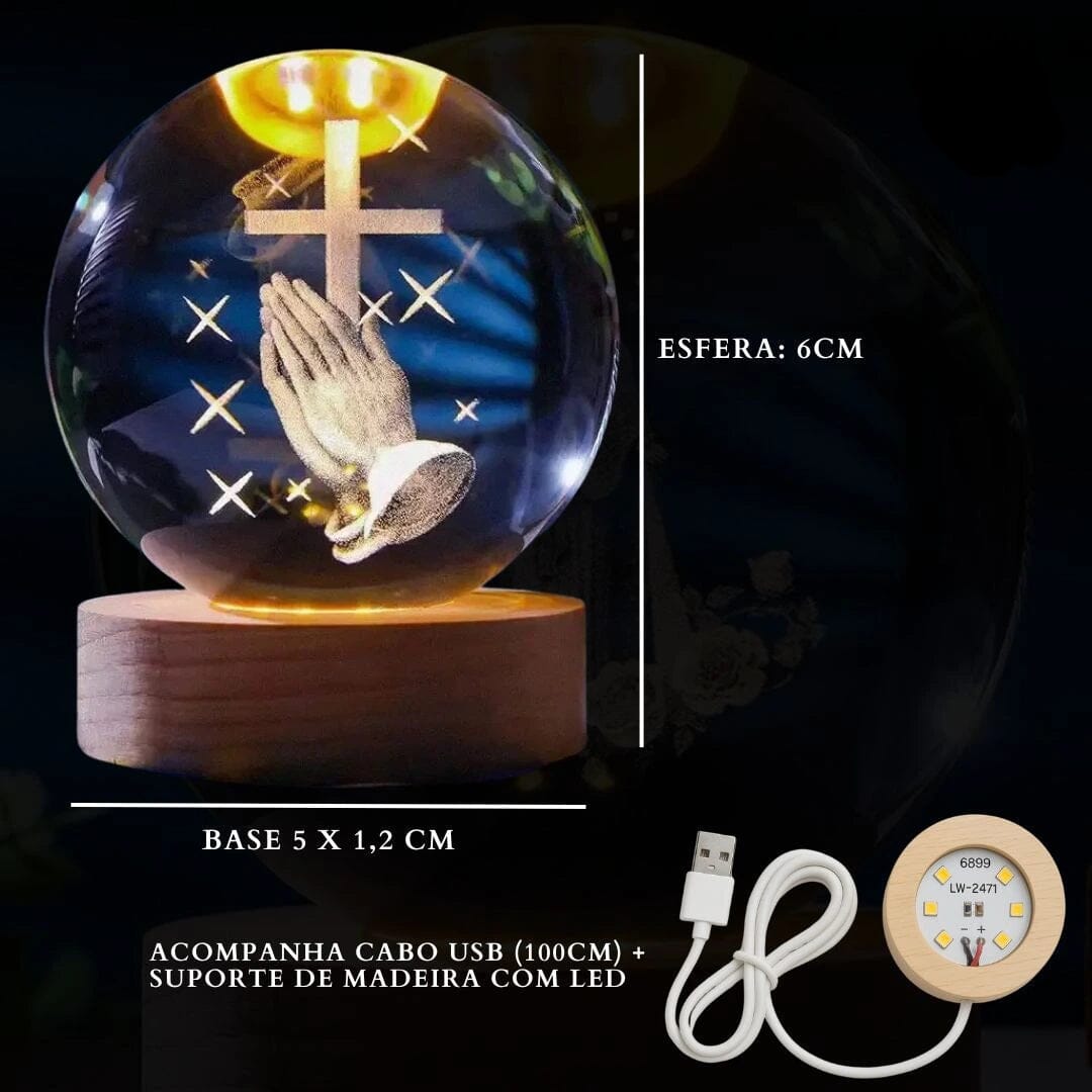 Luminária Sagrada 3D – Fé e Luz em Cada Detalhe