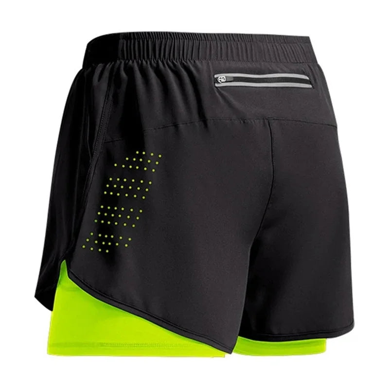 Short de Corrida Pro Duplo  de Secagem Rápida com Bolso
