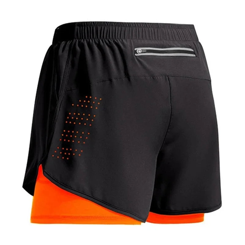 Short de Corrida Pro Duplo  de Secagem Rápida com Bolso