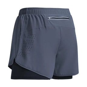 Short de Corrida Pro Duplo  de Secagem Rápida com Bolso