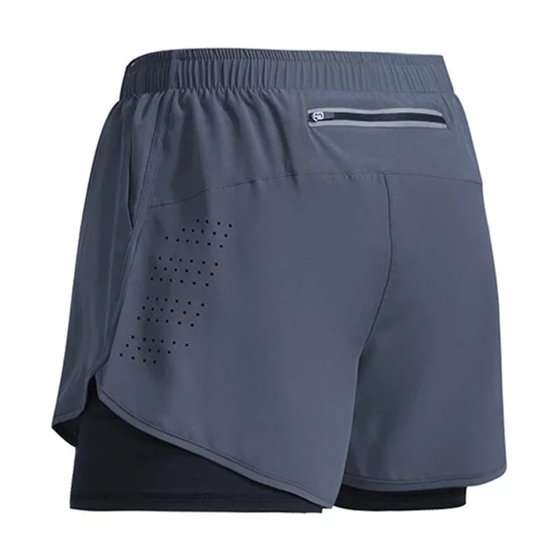 Short de Corrida Pro Duplo  de Secagem Rápida com Bolso