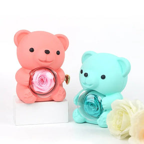 Urso Porta-Joias Giratório com Colar Corações Personalizados