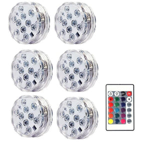 Kit Luminárias RGB para Piscina – Iluminação Sem Fio com Controle Remoto
