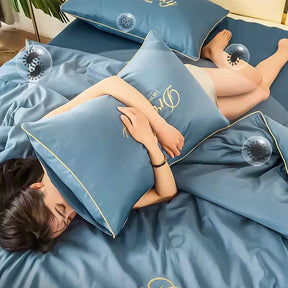 Conjunto de Cama de Seda Gelada Para o Verão [Compre 1 Leve 2]