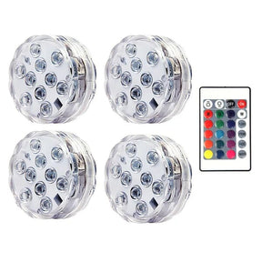Kit Luminárias RGB para Piscina – Iluminação Sem Fio com Controle Remoto