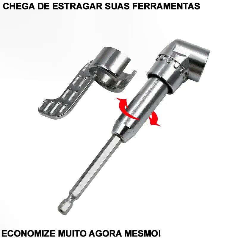 Adaptador Angular PowerMax 105° para Broca e Parafusadeira [COMPRE 1, LEVE 2 + BRINDE]